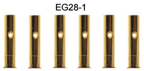 Emberger Achsen 1-Loch, L=28 mm, vergoldet