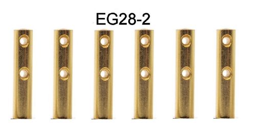 Emberger Shafts 2-Hole, L=28 mm, gold plated