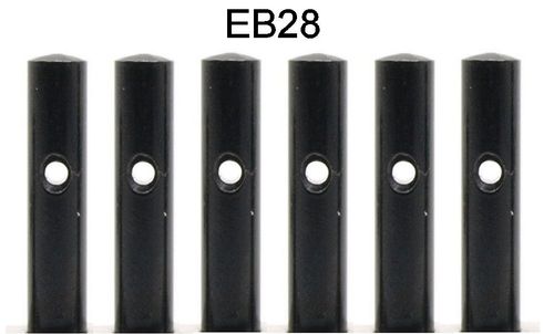 Emberger Achsen 1-Loch, L=28 mm, schwarz
